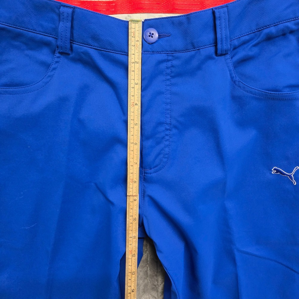 Puma Golf Pants Men Size 32x30* Blue Flat Front Straight Leg Performance Golf - Picture 6 of 10